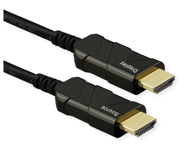 ROLINE Cable UHD HDMI Active Optical (AOC) 8K60, 30m, Negro