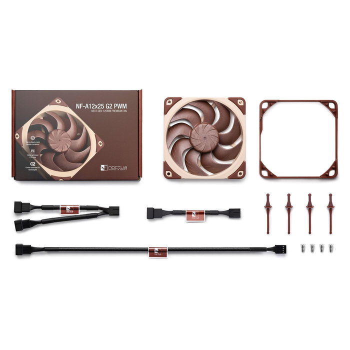 Noctua NF-A12x25 G2 PWM Ventilador para PC de 120 mm, 1800 RPM, 107.3 m3/h, 22.5 dB, Beige
