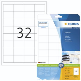 HERMA Etiquetas Premium A4 48,3x33,8 mm, 800 unidades