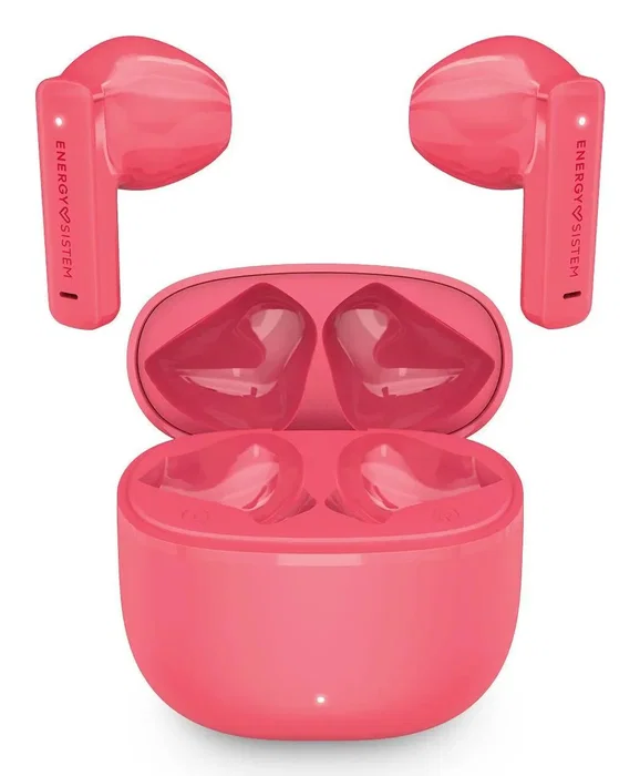 Energy Sistem StreetMusic Auriculares True Wireless (TWS) con 20h Autonomía, Bluetooth 5.4, Driver 13mm, Carga USB-C, Rosa