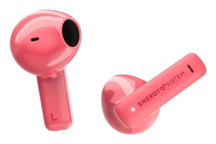 Energy Sistem StreetMusic Auriculares True Wireless (TWS) con 20h Autonomía, Bluetooth 5.4, Driver 13mm, Carga USB-C, Rosa