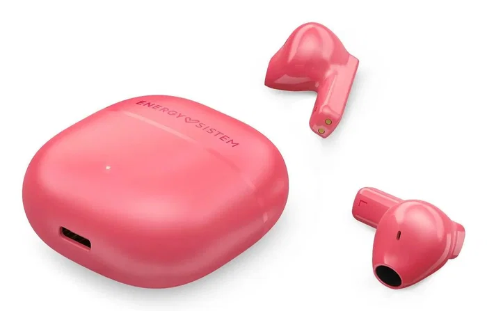 Energy Sistem StreetMusic Auriculares True Wireless (TWS) con 20h Autonomía, Bluetooth 5.4, Driver 13mm, Carga USB-C, Rosa