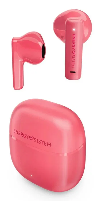 Energy Sistem StreetMusic Auriculares True Wireless (TWS) con 20h Autonomía, Bluetooth 5.4, Driver 13mm, Carga USB-C, Rosa