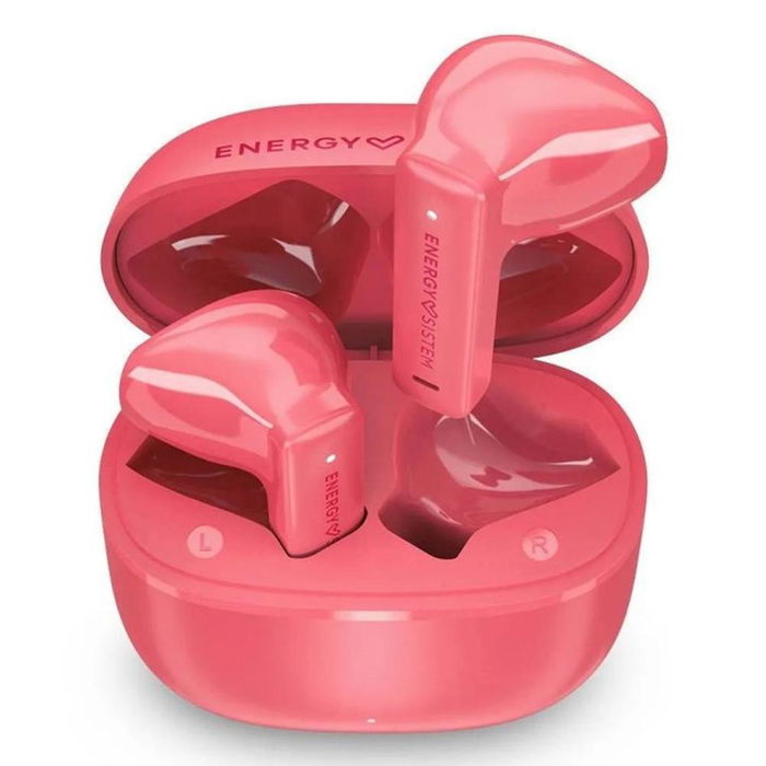 Energy Sistem StreetMusic - Auriculares True Wireless (TWS) Inalámbricos, Bluetooth 5.4, 20h Autonomía, con Estuche de Carga, Micrófono, Control Táctil, Color Rosa