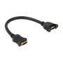 DeLOCK Adaptador HDMI Hembra a Hembra 0,25 m 4K 30 Hz Negro