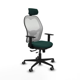 PIQUERAS Y CRESPO Silla de oficina Jorquera Verde botella y Blanco