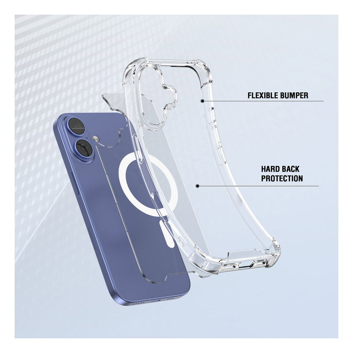 4smarts Hybrid Case Ibiza Funda Bumper Transparente para Apple iPhone 17 Compatible con MagSafe Proteccion contra caidas 1.2 m