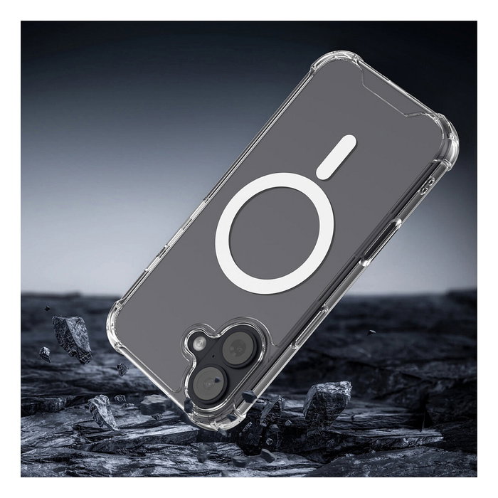 4smarts Hybrid Case Ibiza Funda Bumper Transparente para Apple iPhone 17 Compatible con MagSafe Proteccion contra caidas 1.2 m