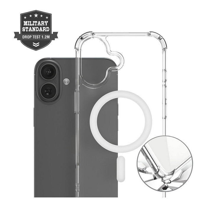4smarts Hybrid Case Ibiza Funda Bumper Transparente para Apple iPhone 17 Compatible con MagSafe Proteccion contra caidas 1.2 m