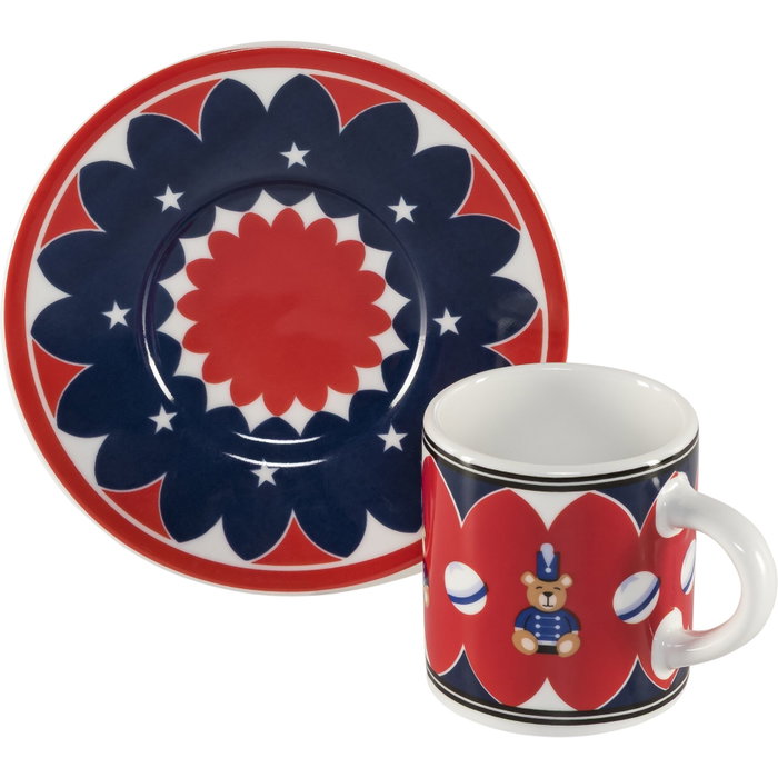 Bialetti Set de 2 Tazas con Platillos Joyful Memories