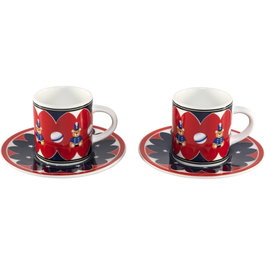 Bialetti Set de 2 Tazas con Platillos Joyful Memories