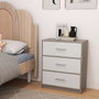 Max Home Mesita de Noche 3 Cajones 58x30x70 cm