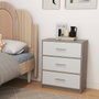 Color Baby Max Home Mesita de Noche con 3 Cajones 58x30x70 cm