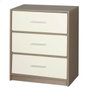Color Baby Max Home Mesita de Noche con 3 Cajones 58x30x70 cm