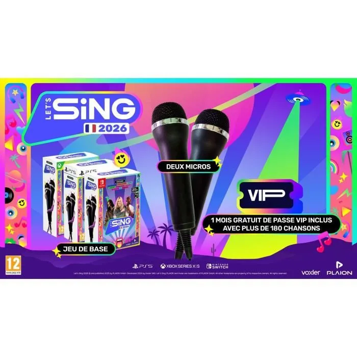 Plaion Let's Sing 2026 + 2 Micrófonos - Juego para PS5