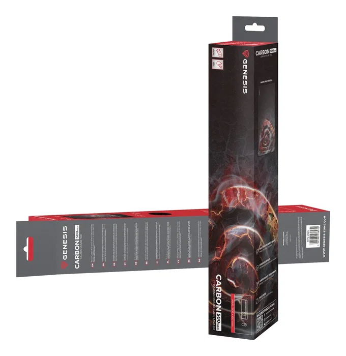 Genesis Carbon 500 Maxi Lava G2 Alfombrilla de Ratón Gaming Multicolor Superficie Speed, 900 x 450 mm, Antideslizante, Resistente Agua