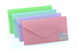 Dosier Sobre Office Box Pp V-Lock Recibos Blush Surtido (4 Col.) (Set de 10)