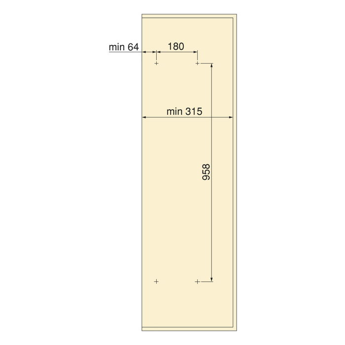 Emuca Espejo extraíble para interior de armario Quartz, con giro 180°, 1.000x300mm, Aluminio, vidrio y acero, Titanio