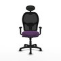 PIQUERAS Y CRESPO Silla de oficina Alocén, Mecanismo Sincro, Morado/Negro