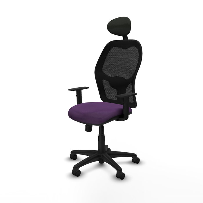 PIQUERAS Y CRESPO Silla de oficina Alocén, Mecanismo Sincro, Morado/Negro PIQUERAS Y CRESPO Silla de oficina Alocén, Mecanismo Sincro, Morado/Negro