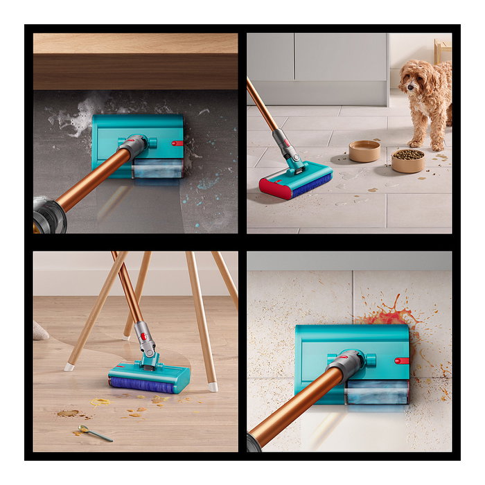 Dyson Cyclone V10 Submarine Aspiradora Escoba 2 en 1 Sin Bolsa Seca y Húmeda Cobre Gris 0,76 L