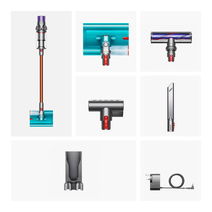 Dyson Cyclone V10 Submarine Aspiradora Escoba 2 en 1 Sin Bolsa Seca y Húmeda Cobre Gris 0,76 L