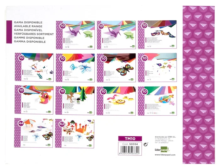 Liderpapel Bloc trabajos manuales cartulina metalizada 240x315mm 10 hojas colores surtidos Liderpapel Bloc trabajos manuales cartulina metalizada 240x315mm 10 hojas colores surtidos