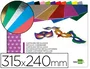Liderpapel Bloc trabajos manuales cartulina metalizada 240x315mm 10 hojas colores surtidos