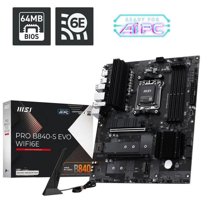 MSI Pro B840-S EVO WIFI6E AMD B840 ATX DDR5