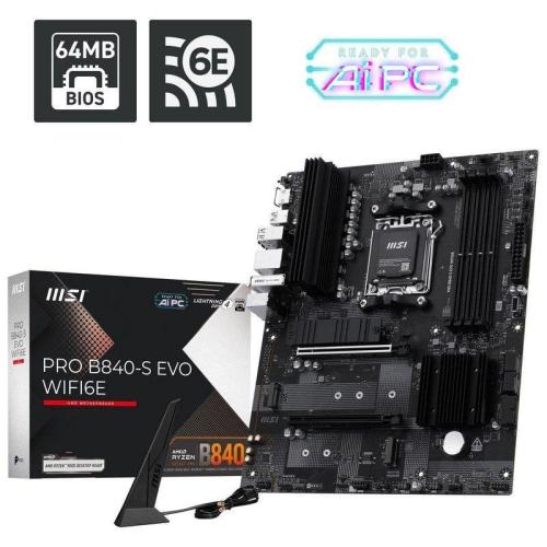 MSI PRO B840-S EVO WIFI6E AMD B840 Socket AM5 ATX