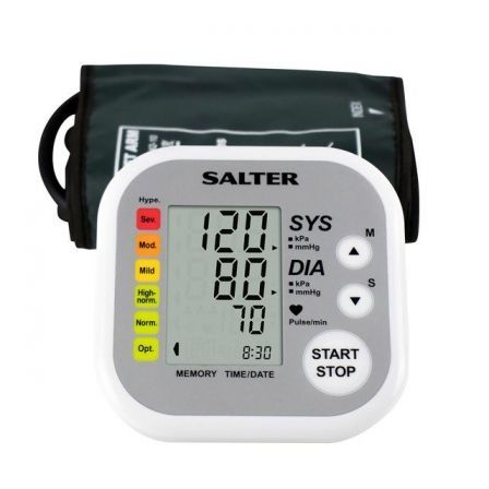 TENSIOMETRO DE BRAZO SALTER BPA-9201-EU - PRESIÓN / PULSO - MEDICIÓN HIPERTENSIÓN / INDICADOR ARRITMIA - 60 MEMORIAS PARA 2 USUARIOS + 1 INVITADO