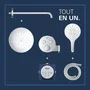 Grohe 34877000 Conjunto de Ducha Empotrado con Mezclador Termostático y Todo Tipo de Chorros - Gris
