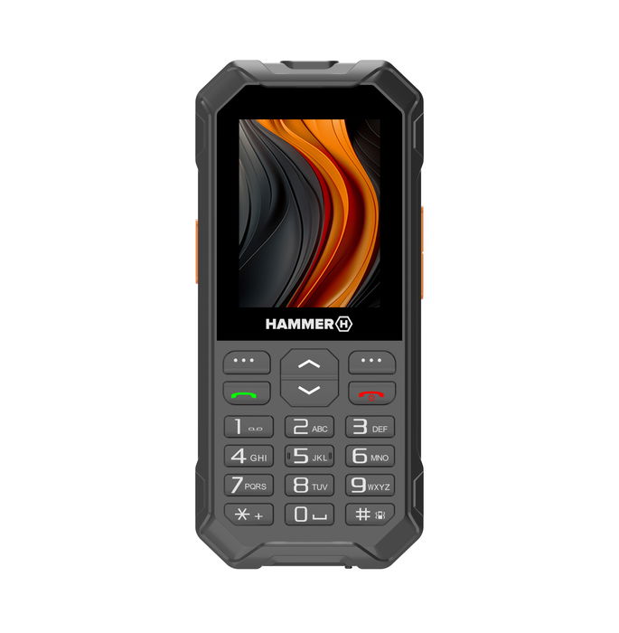 Hammer HAMMER 6 LTE - Teléfono Móvil Rugerizado Resistente IP68 MIL-STD-810H, Pantalla 2.4", Botón SOS, VoLTE, Batería 2500 mAh, Dual SIM, Negro