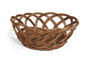 Inde Cesta para Pan Oval de Rattan PP 18 x 13 x 8.2 cm (24 Unidades)