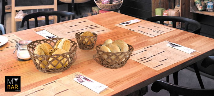 Inde Cesta para Pan Oval de Rattan PP 18 x 13 x 8.2 cm (24 Unidades)