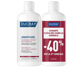 Ducray Anaphase Champú Anticaída y Antiafinamiento para Volumen y Cabello Fuerte - Pack 2 x 400 ml