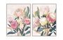 DKD Home Decor Cuadro Lienzo Flores Surtido de 2 Piezas 75x100 cm