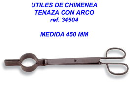 Tenaza para chimenea con arco 450 mm 34504
