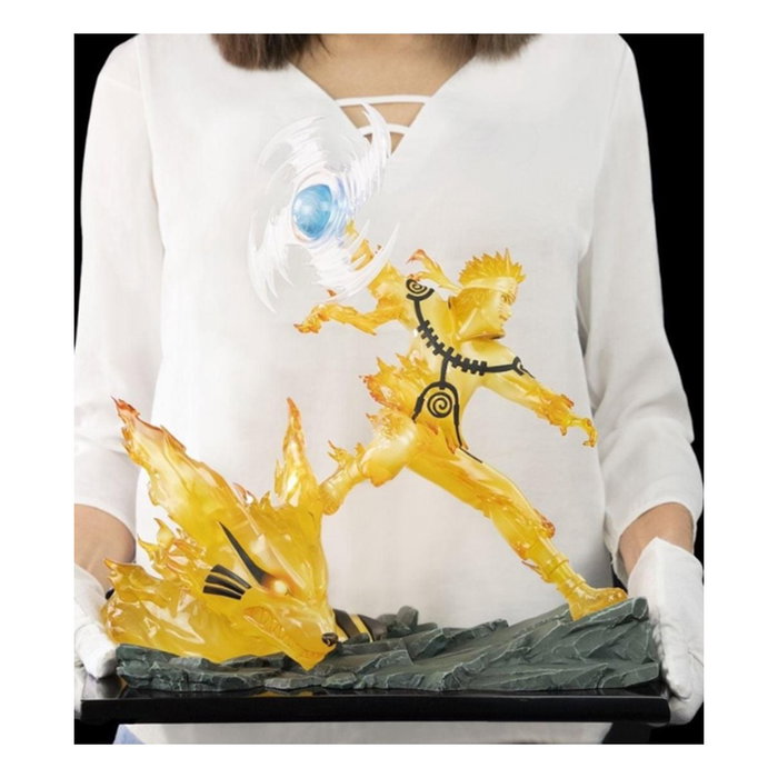 Tsume Art Figura Naruto Shippuden Naruto 4th War con Rasen Shuriken y Chakra de Kyuubi - Estatua 1/6 Resina y PVC