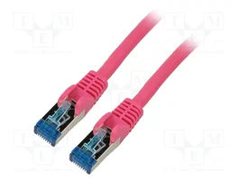 GOOBAY Patch cord Cat 6a S/FTP de 7,5m con RJ45 rosa