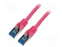 GOOBAY Patch cord Cat 6a S/FTP de 7,5m con RJ45 rosa