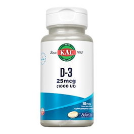 KAL Vitamina D3 1000UI 100 perlas ActivGel