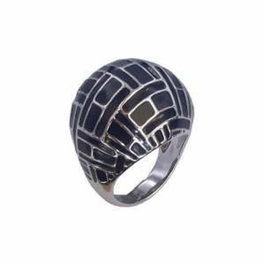 Tommy Hilfiger Anillo de Acero Inoxidable Negro Talla 54