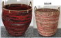 DKD Home Decor Set de 3 Cestas de Ratán Melocotón 52x52x58 cm