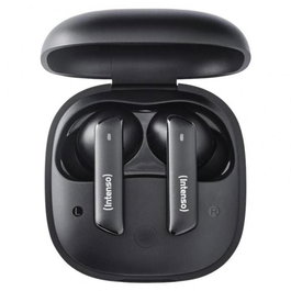 Intenso Buds Pro TWS H-ANC+ENC Auriculares Inalámbricos Bluetooth 5.3 con Cancelación Activa de Ruido Híbrida y ENC, Resistencia IPX4, Negro