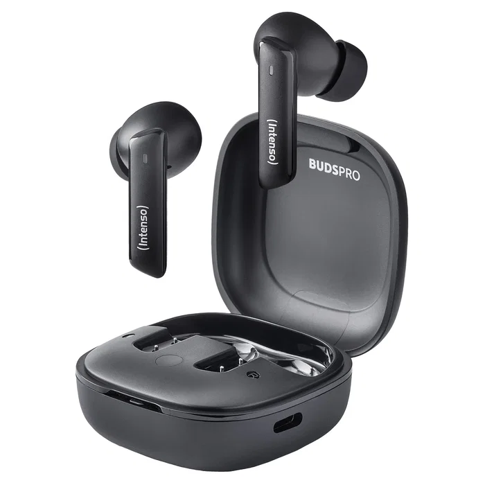 Intenso T500HAE Auriculares True Wireless Stereo (TWS) Intraural con Cancelación Activa de Ruido Híbrida, Bluetooth 5.3, Negro, Hasta 35h Autonomía, IPX4 Intenso T500HAE Auriculares True Wireless Stereo (TWS) Intraural con Cancelación Activa de Ruido Híbrida, Bluetooth 5.3, Negro, Hasta 35h Autonomía, IPX4