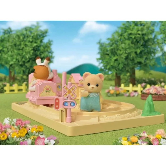 Sylvanian Families 5320 El tren Tchou-Tchou y el oso bebé Tren de guardería y jardín de infantes