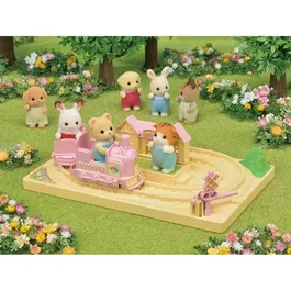 Sylvanian Families 5320 El tren Tchou-Tchou y el oso bebé Tren de guardería y jardín de infantes
