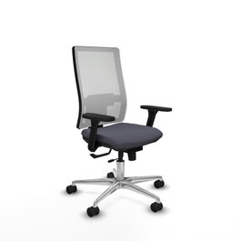 PIQUERAS Y CRESPO Silla de oficina Horna con mecanismo Sincro/Traslack Gris y Blanco
