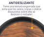 Inde Bandeja Camarero Antideslizante Wood, Rectangular para Bar, 41 cm de Largo, 40.9 cm de Ancho, Madera (12 Unidades)